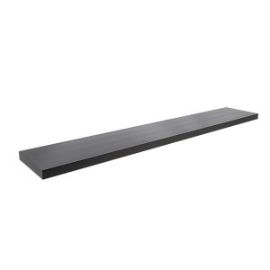 Prateleira Tendenza Reta com Suporte 25x150cm Preta Prat-K
