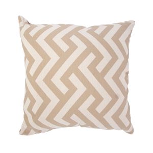 Almofada Jacquard Zig 43x43cm Bege Diagonal