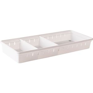 Kit Organizador de Gavetas Plasútil 2 Divisórias 37,5x15,4cm Branco