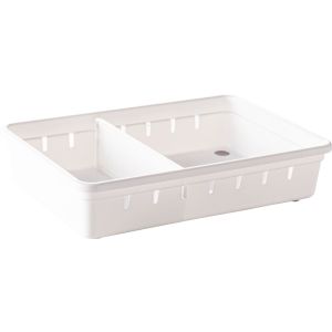 Kit Organizador de Gavetas Plasútil com Divisória 22,5x15,4cm Branco