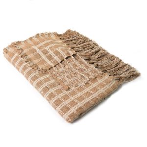 Manta para Sofá Artesanal Teares Italiana 1,40x1,20m Rafia