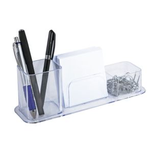 Porta Canetas Dello Triplo 24x7x8cm Cristal
