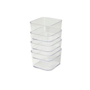 Kit Porta Objetos Dello Pequeno Cristal 4 Peças
