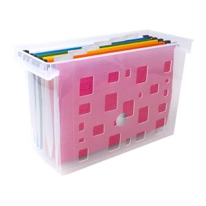 Caixa de Arquivo Dello DelloCollor 6 Divisórias Cristal