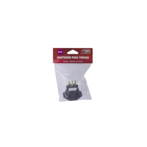 Adaptador 1 Módulo 2P+T 10A Preto Force Line