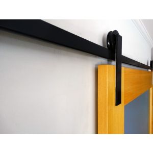 Kit Porta de Correr Geris Alumina Alumínio Preto 2m