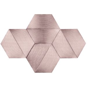 Pastilha Malla Luxe Quartz Retificado Metalizado 23,1x18,7 Roca