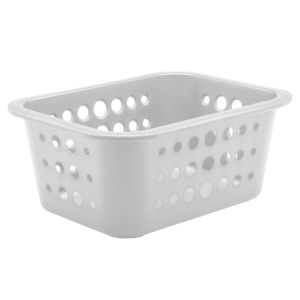 Cesta Plástica 1,5L 18,5x14,5x8cm Branco Ou