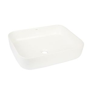 Cuba para Banheiro de Apoio Louça Retangular Branca 50x40cm Addra