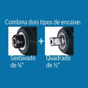 Chave de Impacto 1/4" 1/2" GDX180-LI com Maleta Bivolt Bosch