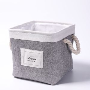 Cesto Organiza 30x30cm Cinza Casa&Ideia