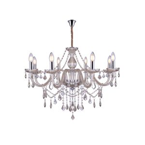 Lustre Taschibra Glam 8 Lâmpadas E14 Conhaque