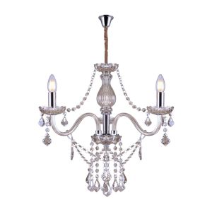 Lustre Taschibra Glam 3 Lâmpadas E14 Conhaque