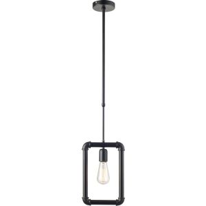 Pendente Avant 1 Lâmpada Hash E27 Preto Fosco