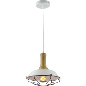 Pendente Avant 1 Lâmpada Tennessee 260mm E27 Branco Fosco