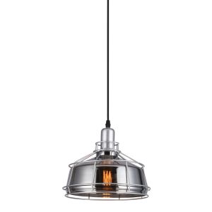 Pendente Taschibra 1 Lâmpada Aro 260 E27 Fume