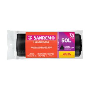 Saco de Lixo Sanremo Rolo 50L 30 Peças
