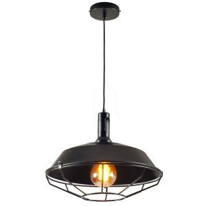 Pendente Avant 1 Lâmpada Tennessee E27 Preto Fosco