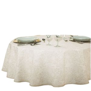 Toalha de Mesa Redonda Dohler Athenas Eliete 160cm 4 Lugares