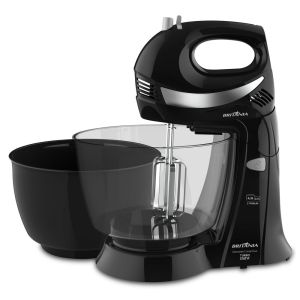 Batedeira Britânia 350W 4 Velocidades Diamante Cristal Duo Preta