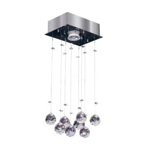 Plafon Bronzearte 1 Lâmpada Crystal Ball 35718 GU10 Cinza Escuro