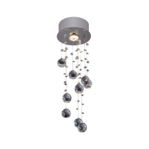 Plafon Bronzearte 1 Lâmpada Crystal 34789 GU10 Cinza