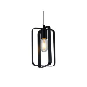 Pendente Taschibra 1 Lâmpada Infinit E27 Preto Fosco