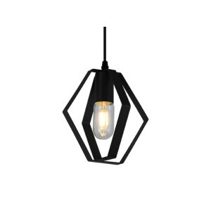 Pendente Taschibra 1 Lâmpada Cruiser E27 Preto Fosco
