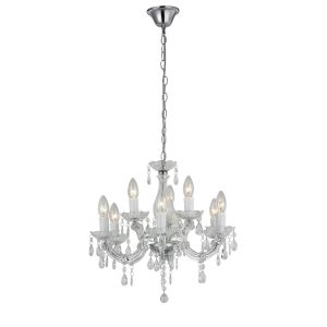 Lustre Bronzearte Clássico 9 Lâmpadas E14 Transparente 34700