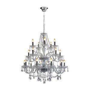 Lustre Bronzearte Clássico 20 Lâmpadas E14 Transparente