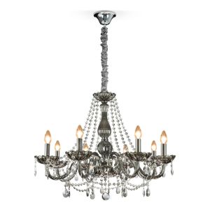 Lustre Bronzearte Clássico 8 Lâmpadas E14 Fume 34581