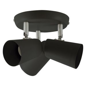 Spot Bronzearte 3 Lâmpadas New Short 37522 E27 Preto
