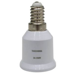 Soquete Adaptador Taschibra E14-E27 Branco