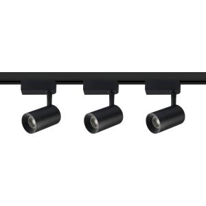 Trilho Track 3 Lâmpadas 7W 6500K Preto Luz Amarela Bronzearte