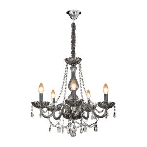 Lustre Bronzearte Clássico 5 Lâmpadas E14 Fume 34580