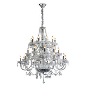 Lustre Bronzearte Clássico 30 Lâmpadas E14 Transparente 37266