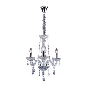 Lustre 3 Lampadas E14 Clássico Transparente Bronzeart