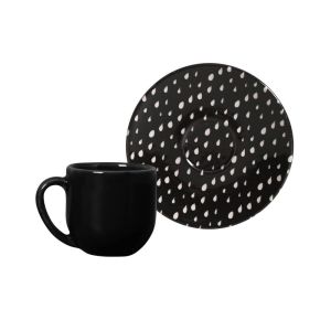 Xícara de Café com Pires Coup Chevron 112ml Estampado Porto Brasil