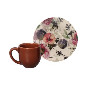 Xícara de Café com Pires Coup Angie 112ml Estampado Porto Brasil