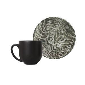 Xícara de Café com Pires Coup Herbarium 112ml Estampado Porto Brasil