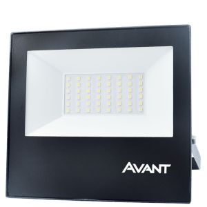 Refletor LED Slim50 Luz Neutra 50W 4000K Preto Fosco Luz Neutra Avant