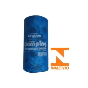 Colchonete Mochila Ortobom Camping 4x55x175cm Azul/Branco