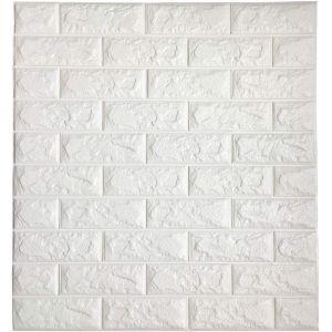 Revestimento Autoadesivo Soft Brick White Tijolinho 70x76 Tokfix