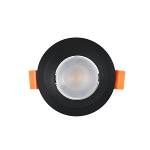 Spot Recuado Embutir LED Redondo Preto 3w 6.500k Luz Branco Frio Blumenau Iluminação