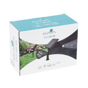 Espeto Balizador LED Solar 9667 4W Preto Gaya
