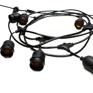 Cordão Cipro Taschibra para 8 Lâmpadas 25W Preto