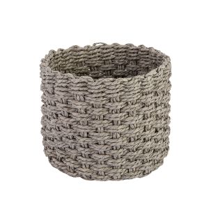 Cesto Decorativo Aurora 20x20x15cm Cinza Diagonal
