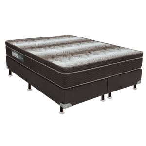 Colchão Ortobom Light Ortopédico Queen 158x198x24cm Marrom/Branco