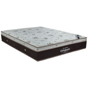Colchão Ortobom Sleep King 193x203x32cm Marrom/Branco