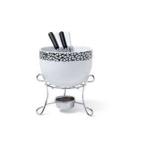 Aparelho de Fondue Branco 6 Peças Brinox